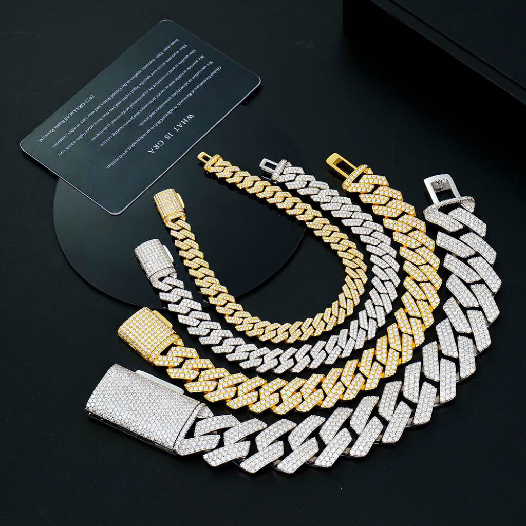 ICED OUT MOISSANITE CUBAN ARMBAND - Nobel Jewelry