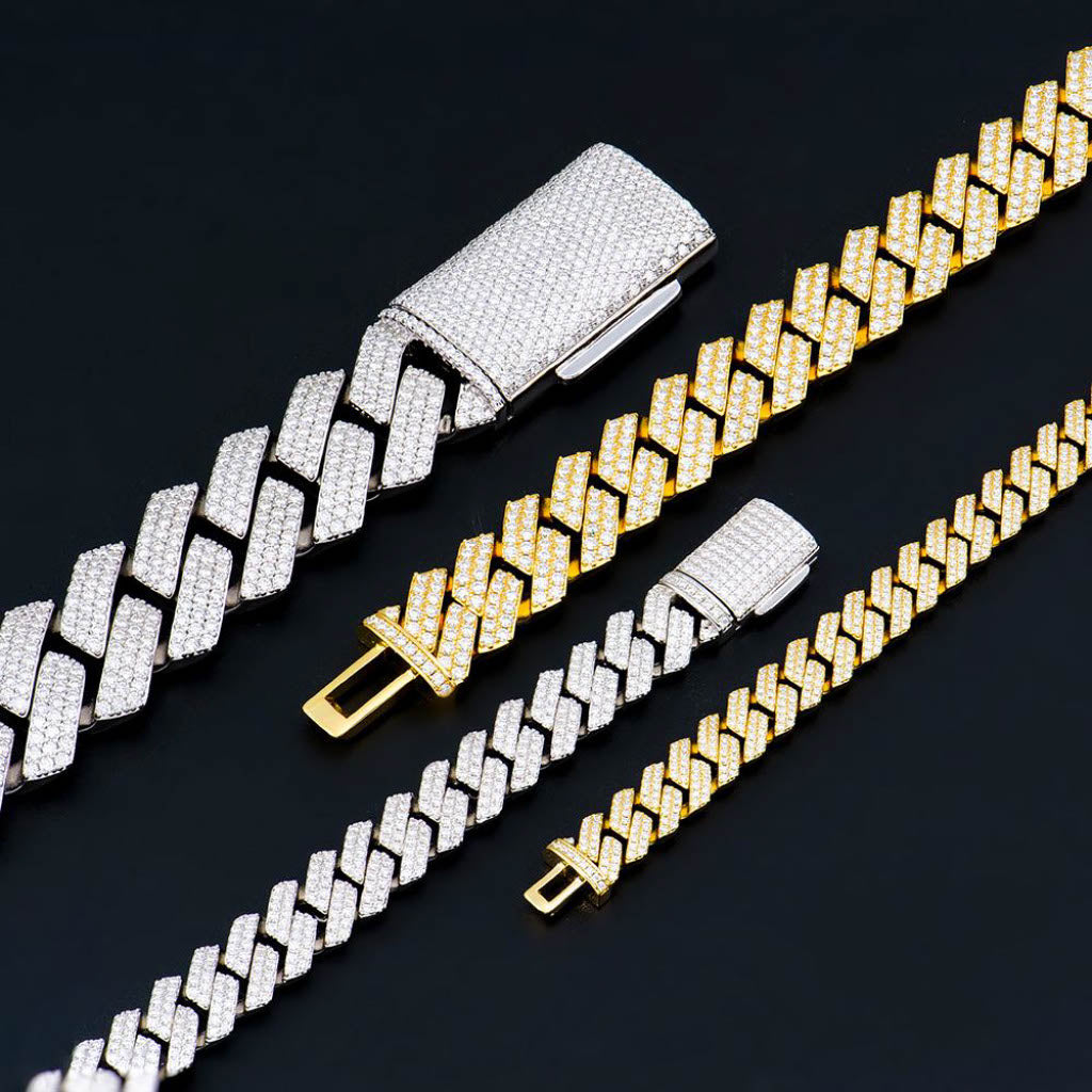 ICED OUT MOISSANITE CUBAN ARMBAND - Nobel Jewelry